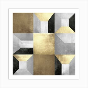 Golden geometry 12 Art Print