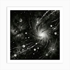 Black and White Abstract Art 178 Art Print