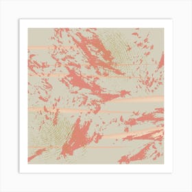 Abstract Painting In Peach Fuzz Colors Art Print