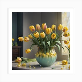 Tulips In A Vase 6 Art Print