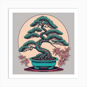 Bonsai Oriental Vintage Art Print