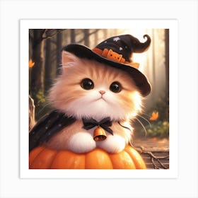 Halloween Cat Art Print