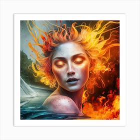 Fire And Water Art Print