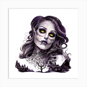 Skeleton Girl 2 Art Print