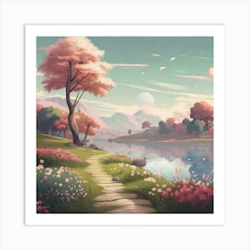 Landscape Painting 36 Art Print