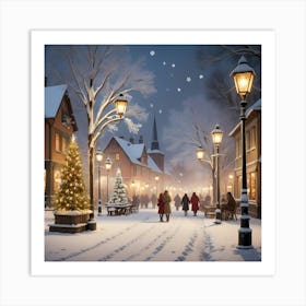 Christmas Village Art Print