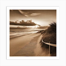 Sunset On The Beach 852 Art Print