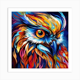 Colorful Owl 12 Art Print