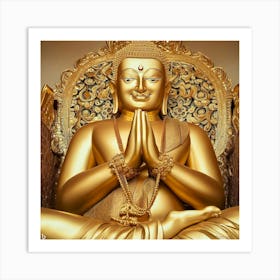Golden Buddha Art Print