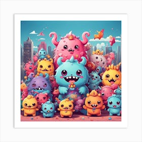 Cute Monsters Art Print