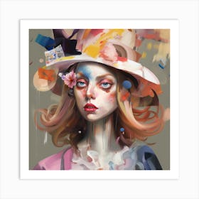 Lady In A Hat 1 Art Print