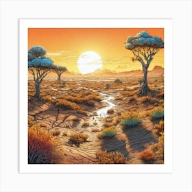 Desert Landscape 38 Art Print