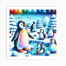 Super Kids Creativity:Penguins In The Snow 1 Art Print