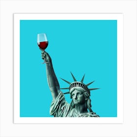 Liberty Of Drinking Square Art Print