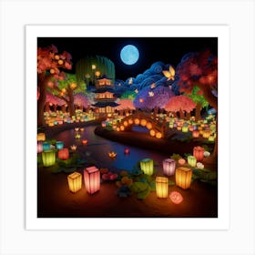 Asian Lanterns Art Print