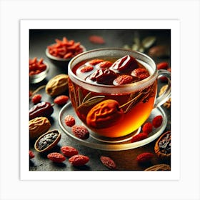 Sovereign Flame Jujube And Goji Berry Tea Art Print