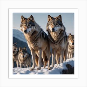 Hanging with the Wolves Art Print