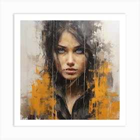 Girl With Blue Eyes Art Print