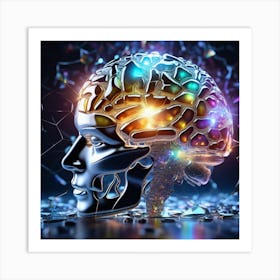 Brain And Mind Concept Art Print