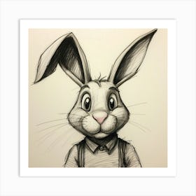 Bunny Drawing 10 Art Print