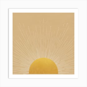 Golden Sunrise Minimalist Radiance (4) Art Print