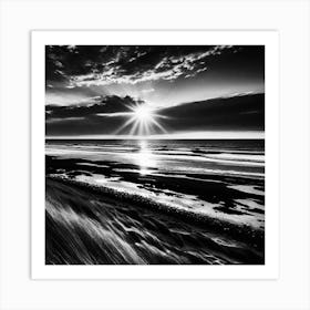 Black And White Sunset 6 Art Print