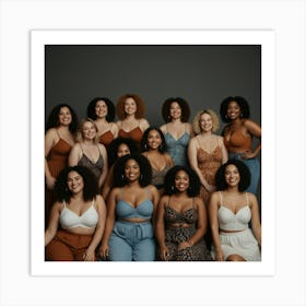 Group Of Women Posing 3 Art Print