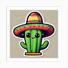 Cactus Sticker 33 Art Print