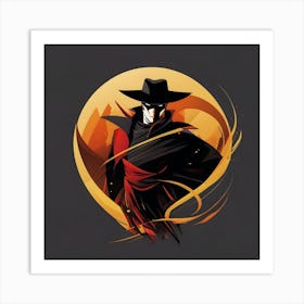 Zorro style Samurai Art Print