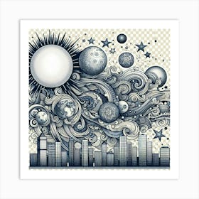 Cityscape Canvas Art Art Print