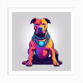 Pit Bull grrr Art Print