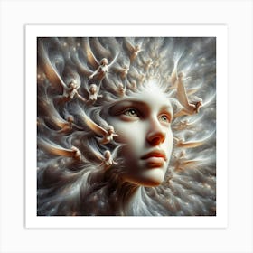 Angels In The Sky 3 Art Print