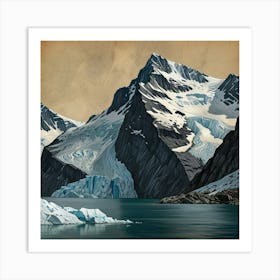 Glaciers In Antarctica Art Print