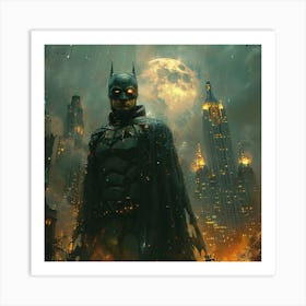 Batman In The City Art Print