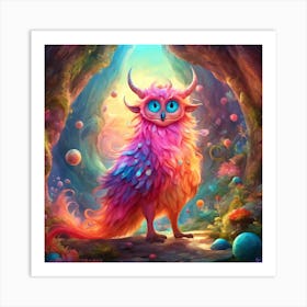 Colorful Owl 44 Art Print