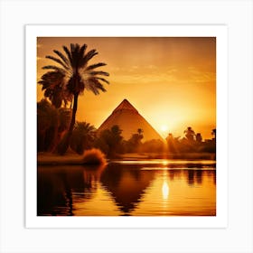 Sunset In Egypt Art Print