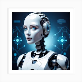 Robot Woman 11 Art Print