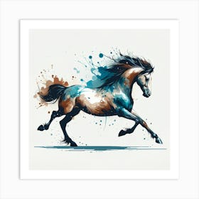 Watercolor Animal Horse Art Print