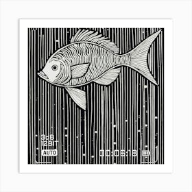 Drawing Of A Fish Art Print