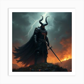 Horned Demon Art Print