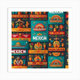 Mexican Flag 31 Art Print