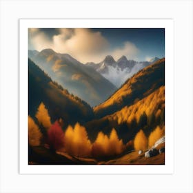 Autumn in Mountain Art Print