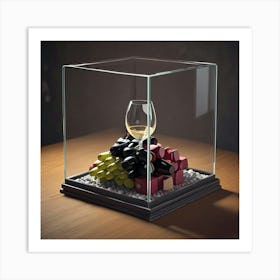 Glass Box With Wine Art Print