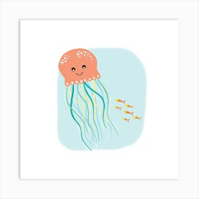 Smiling Jelly Fish  Art Print