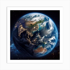 Earth From Space 2 Art Print