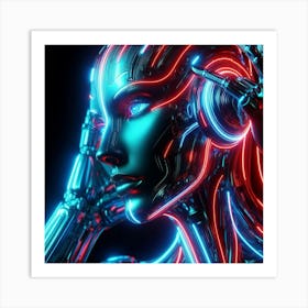 Futuristic Woman 2 Art Print