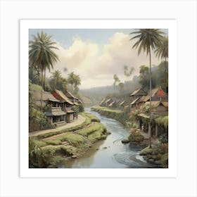 Ubud River Art Print 2 Art Print