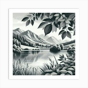 Landscape painting 1 Art Print