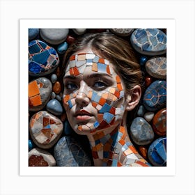 Mosaic Girl Art Print