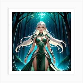 Elven Warrior Princess Art Print